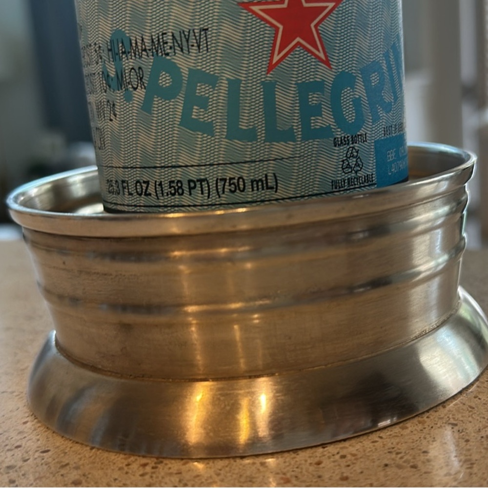 Set of 3- Pottery Barn silver wine holder for dining table